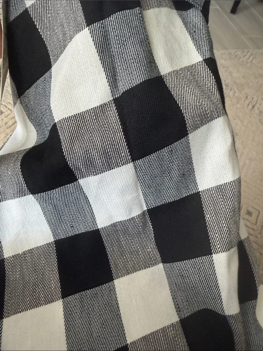 kate spade Black and White Gingham A-Line Skirt with Belt